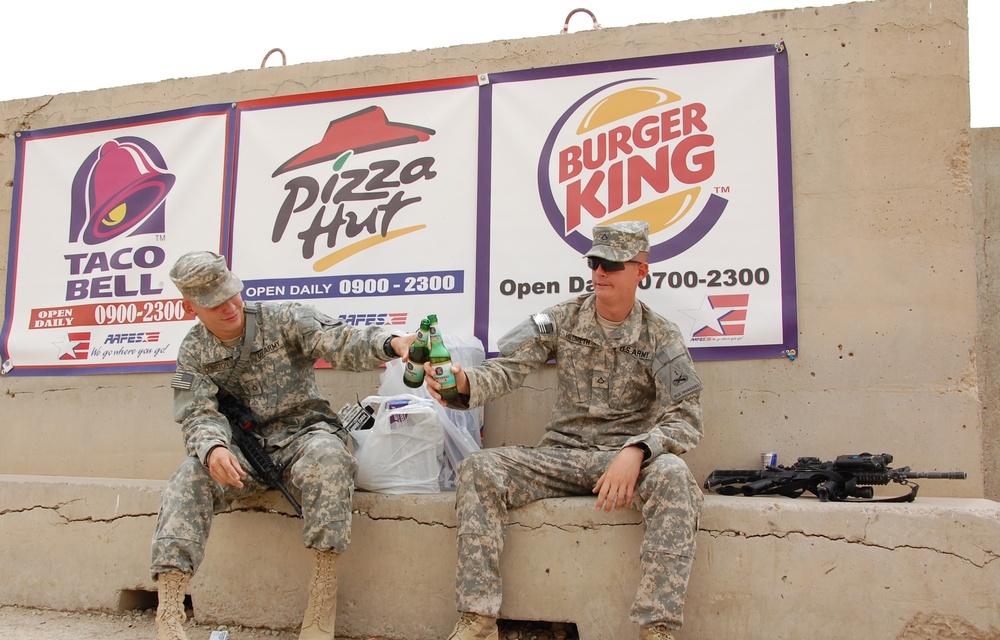 Soldiers relax at Contingency Operating Base Adder
