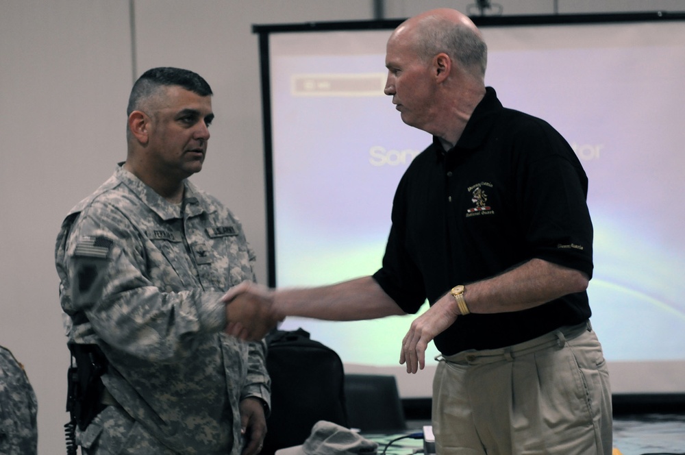 Pennsylvania representatives visit with Stryker Soldiers