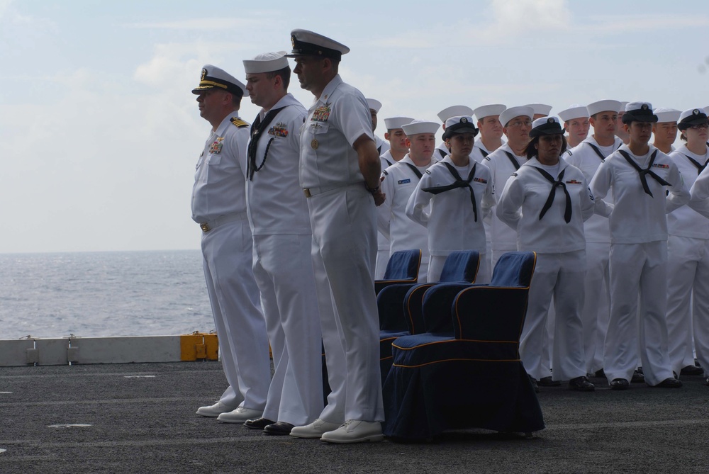 USS Ronald Reagan conducts memorial service