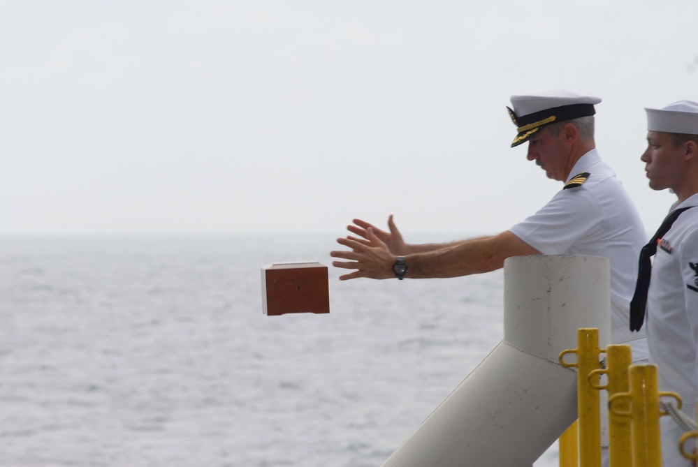 USS Ronald Reagan conducts memorial service