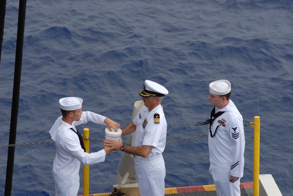 USS Ronald Reagan conducts memorial service