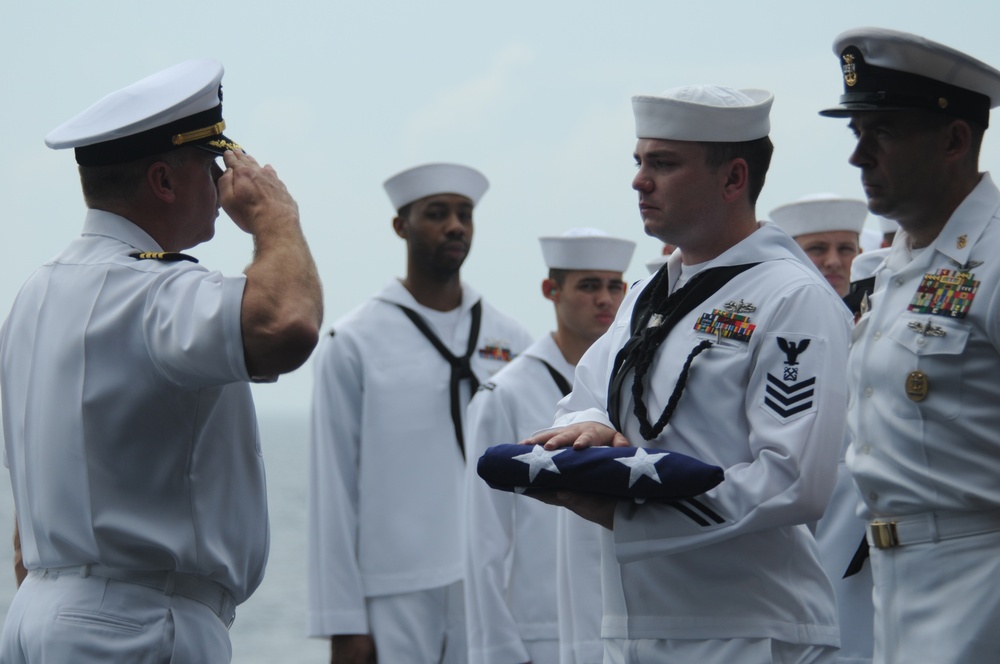 USS Ronald Reagan conducts memorial service