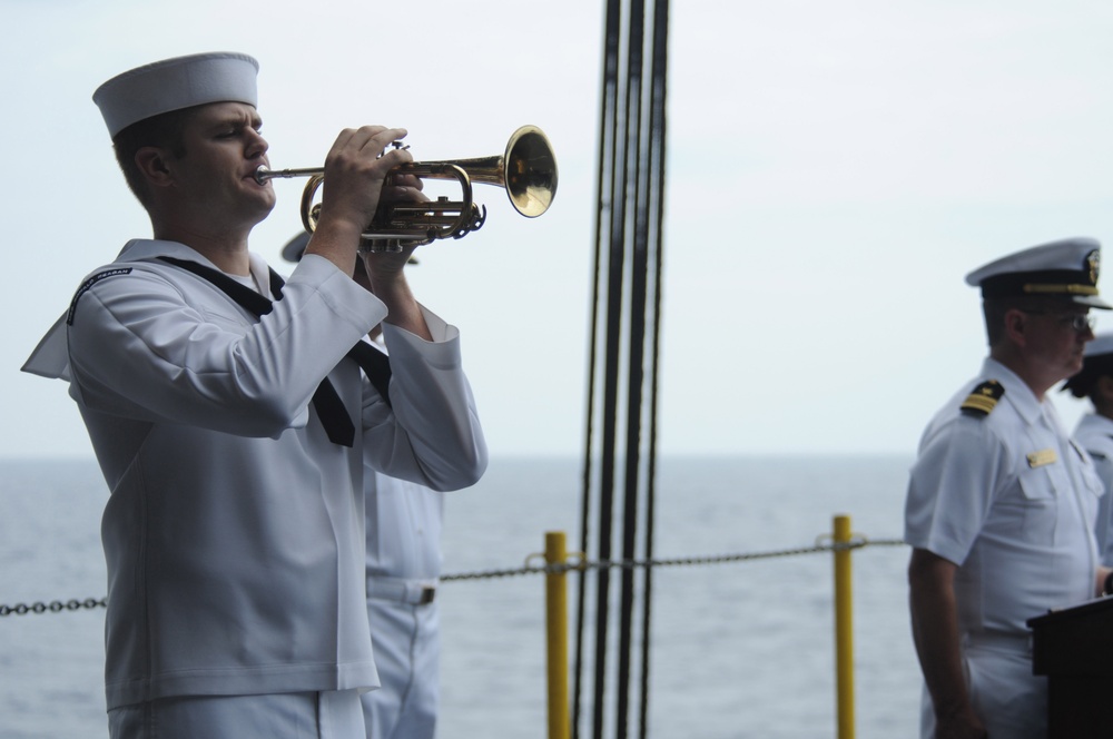 USS Ronald Reagan conducts memorial service