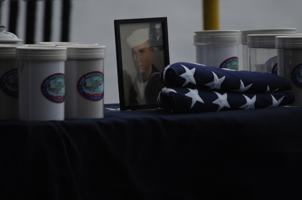 USS Ronald Reagan conducts memorial service