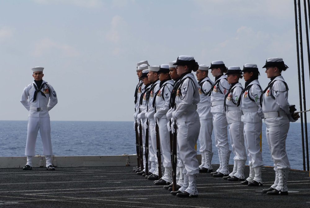 USS Ronald Reagan conducts memorial service