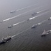 USS Mount Whitney in formation