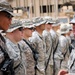 Command Sgt. Maj. Wilson Coins Soldiers in Baghdad, Iraq