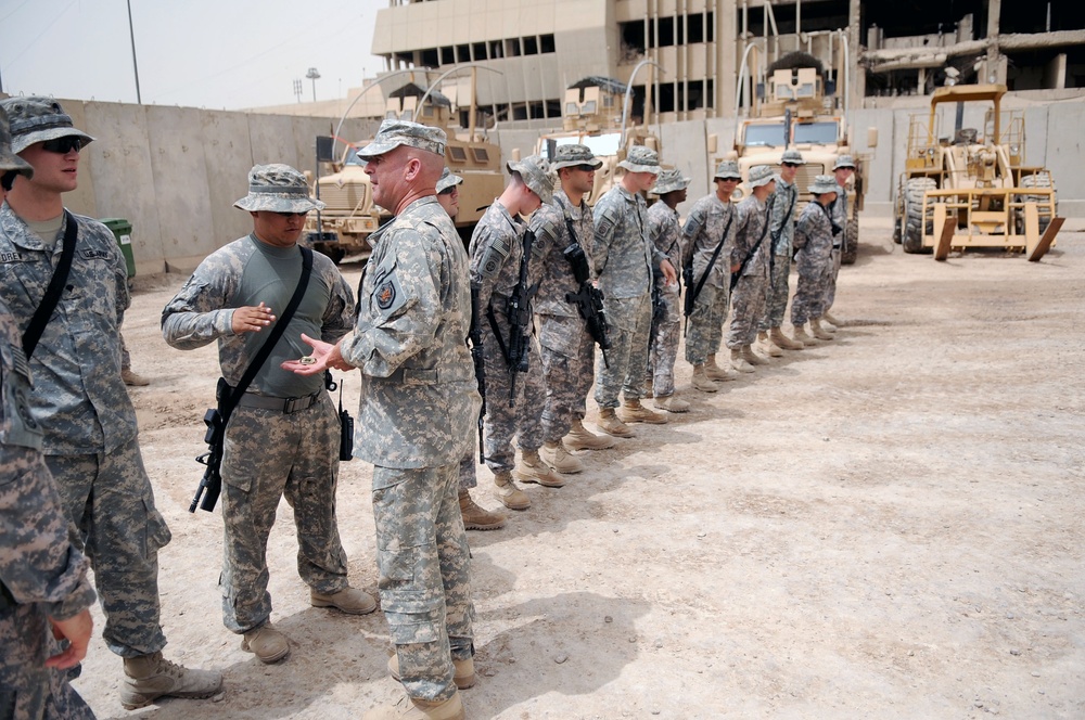 DVIDS - Images - Command Sgt. Maj. Wilson Coins Soldiers in Baghdad ...