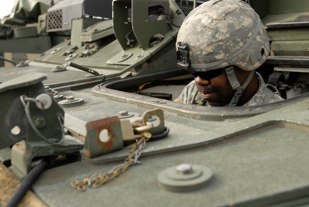 4th Stryker Brigade Combat Team, 2nd Infantry Division  offload at rail head station