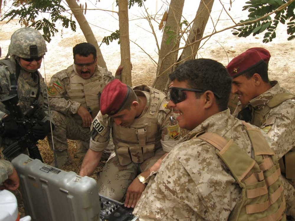 Joint explosives ordnance detachment training at Baghdad Island