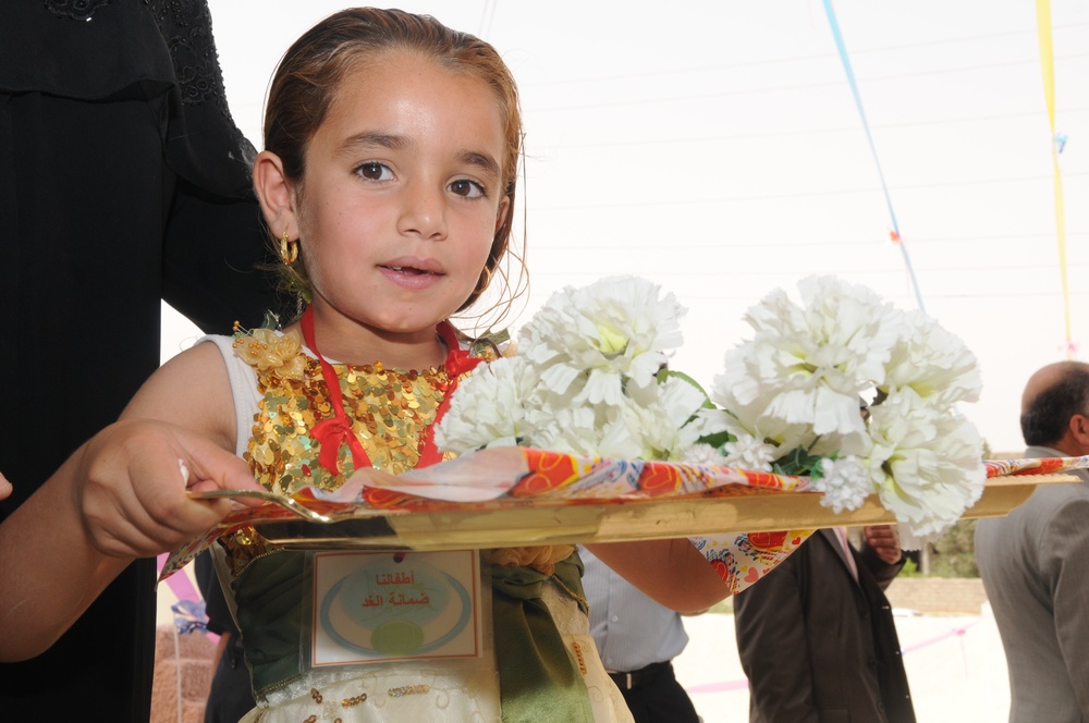 Ribbon Cutting Ceremony for the newly renovated Al Alam Kindergarten School in Tikrit, Iraq