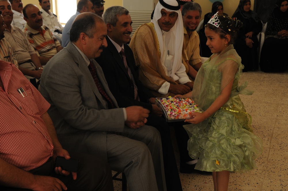 Ribbon Cutting Ceremony for the newly renovated Al Alam Kindergarten School in Tikrit, Iraq