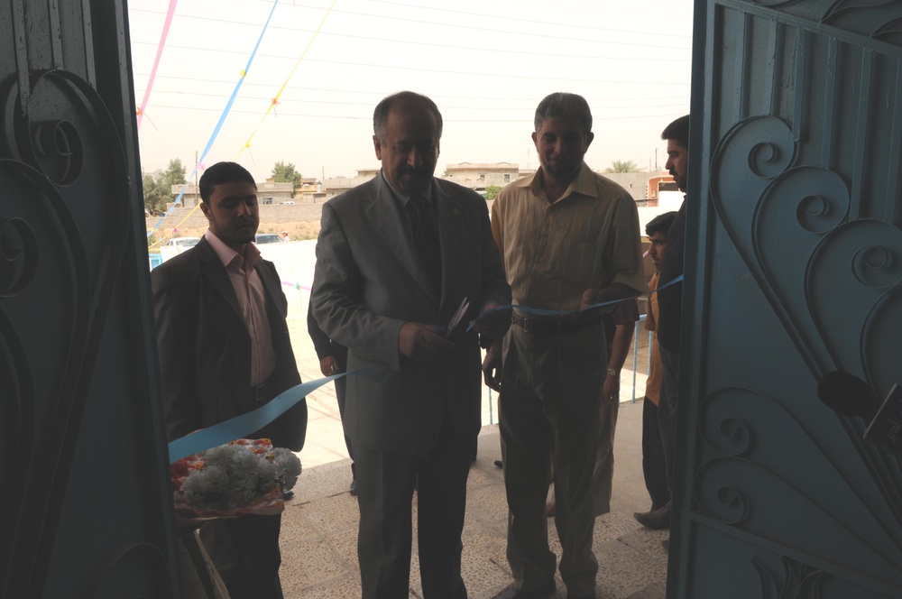 Ribbon Cutting Ceremony for the newly renovated Al Alam Kindergarten School in Tikrit, Iraq