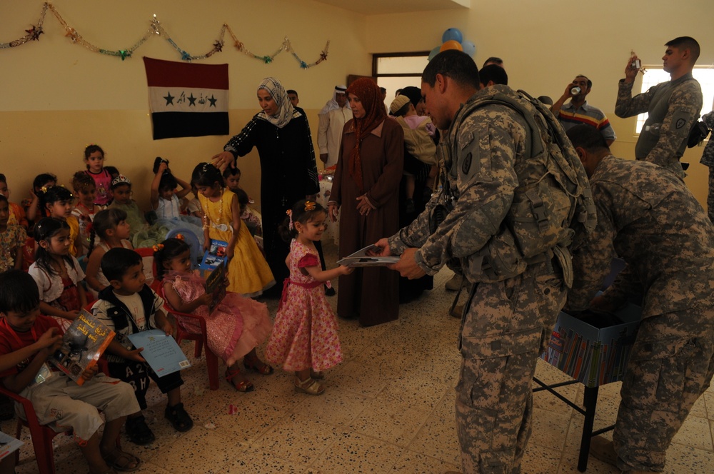 Ribbon Cutting Ceremony for the newly renovated Al Alam Kindergarten School in Tikrit, Iraq