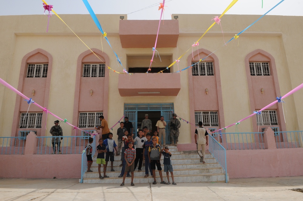 Ribbon Cutting Ceremony for the newly renovated Al Alam Kindergarten School in Tikrit, Iraq