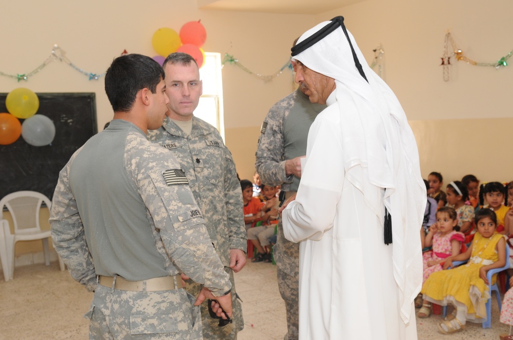 Ribbon Cutting Ceremony for the newly renovated Al Alam Kindergarten School in Tikrit, Iraq