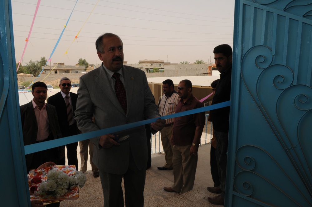 Ribbon Cutting Ceremony for the newly renovated Al Alam Kindergarten School in Tikrit, Iraq