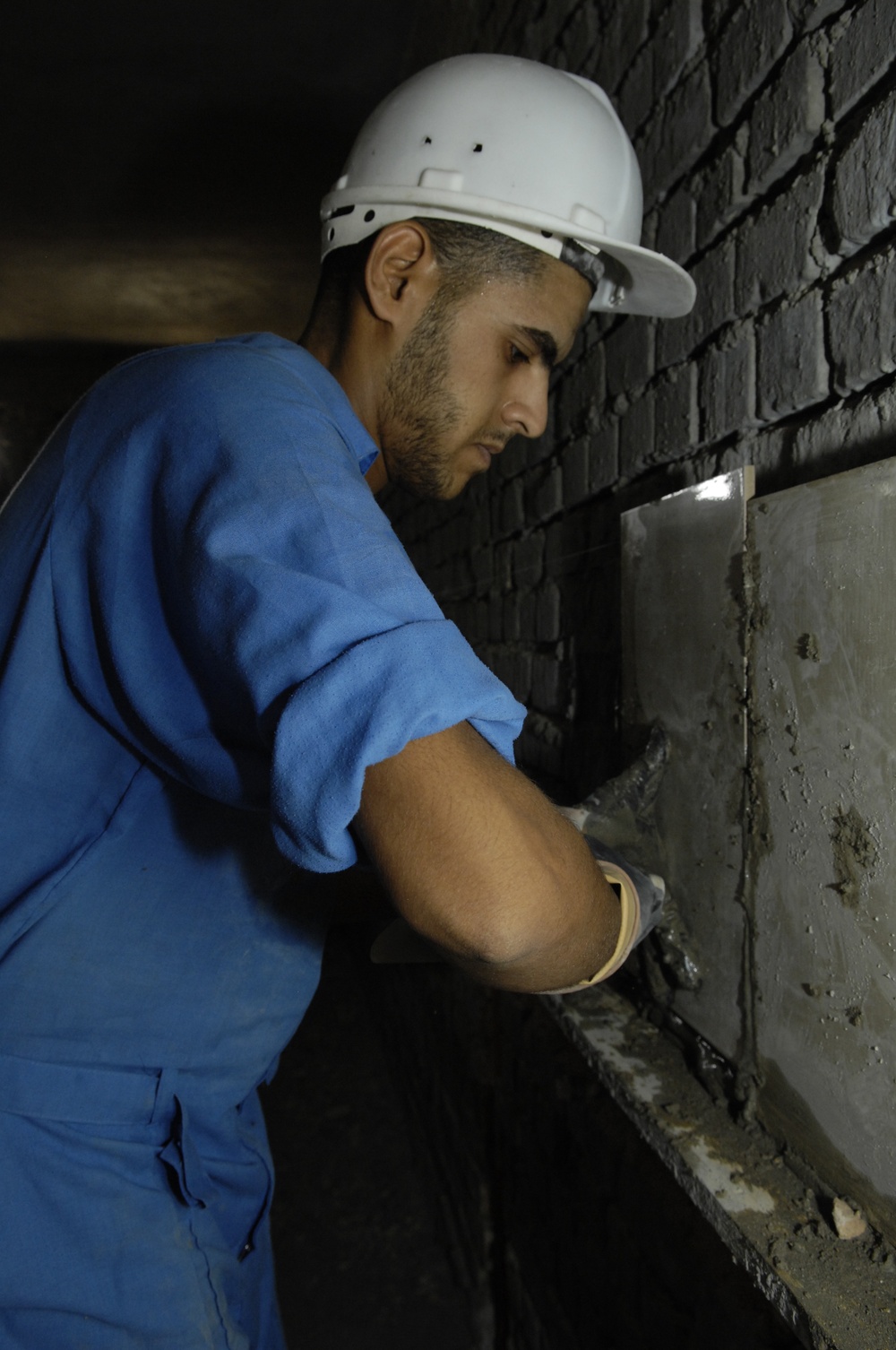 U.S. Army Corps of Engineers check the progress on construction projects in Al Mushroo