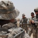 Iraqi soldiers patrol neighborhood east of Baghdad, Iraq