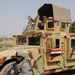 Iraqi soldiers patrol neighborhood east of Baghdad, Iraq