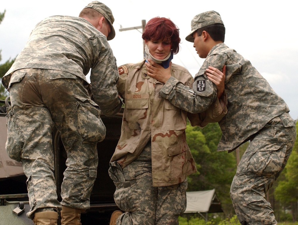 Outside Training for Soldiers of 325th Combat Support Hospital