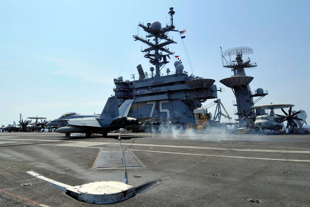Arrested landing aboard USS Harry S. Truman