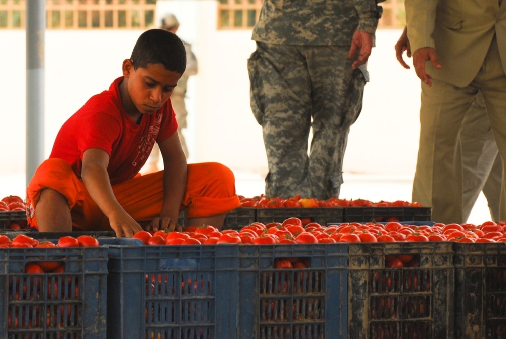 Iraqi farmers' market opens for business