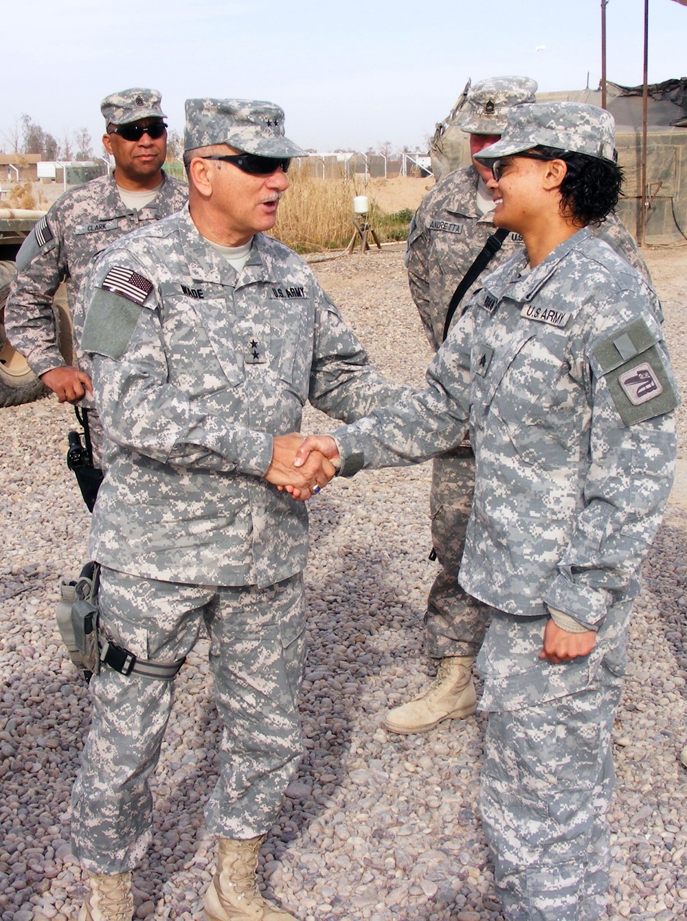 Athletic Non-commissioned Officer pushes Soldier care