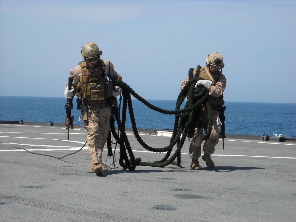 22nd Marine Expeditionary Unit Marines, Bataan sailors, certified for ship boarding