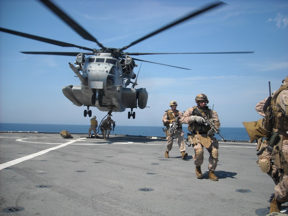 22nd Marine Expeditionary Unit Marines, Bataan sailors, certified for ship boarding