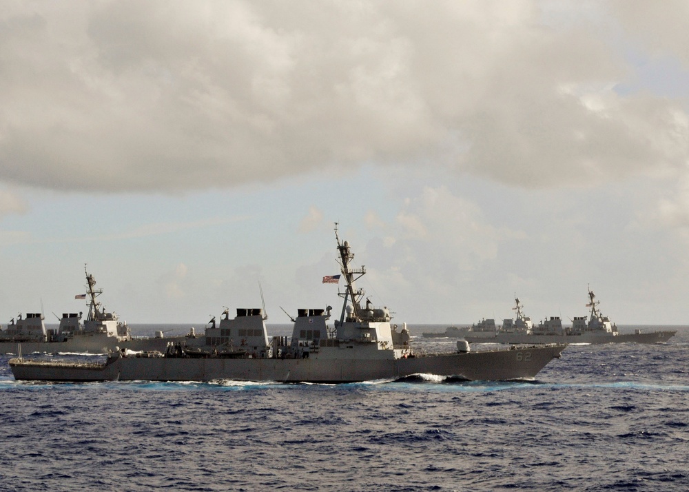 Ships underway in the Pacific