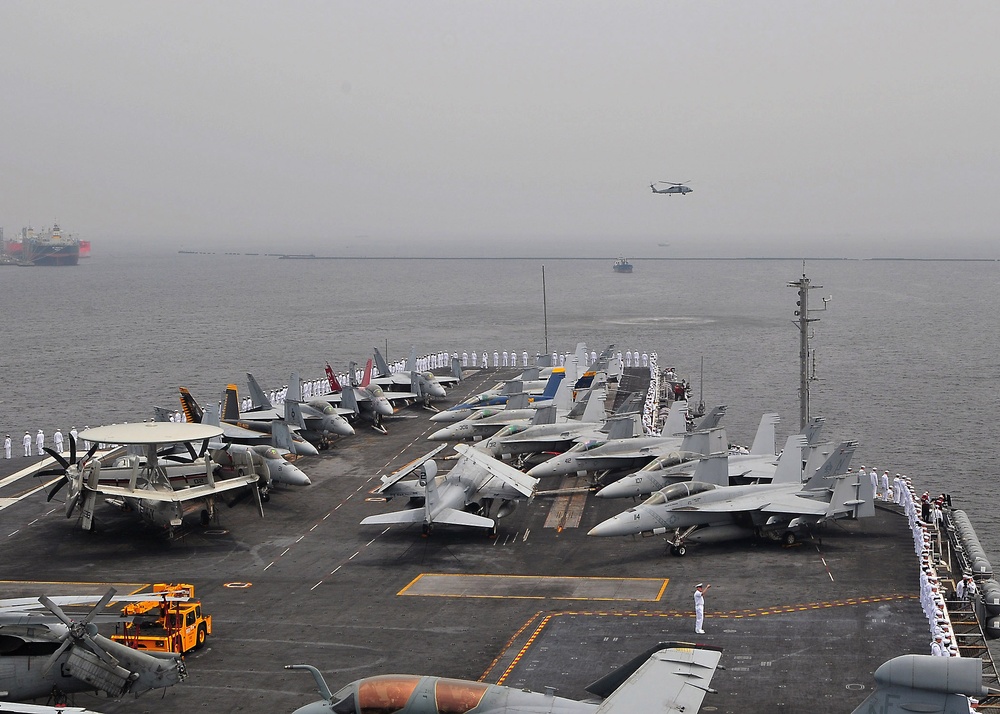 USS George Washington Departs