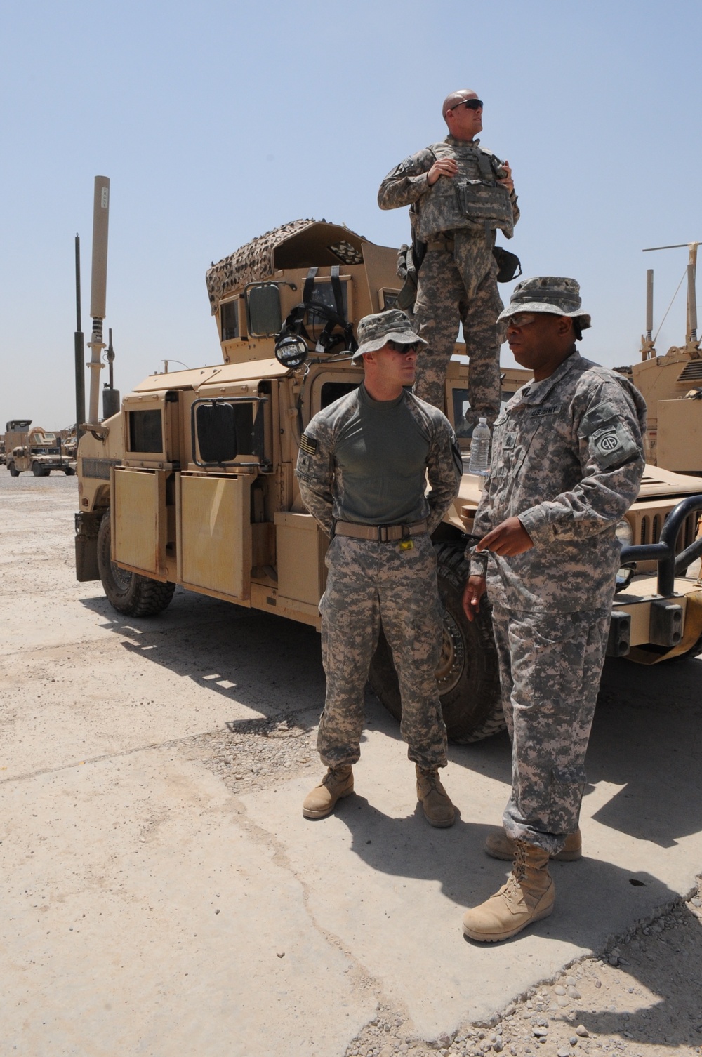 Command Sgt. Maj. Rory Malloy visits Joint Security Station Loyalty