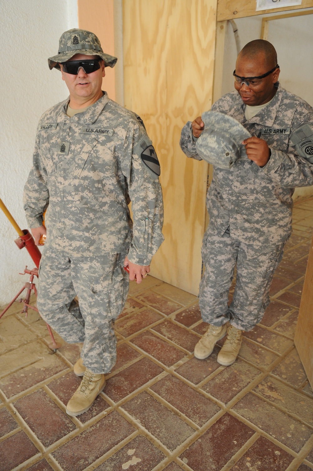 Command Sgt. Maj. Rory Malloy visits Joint Security Station Loyalty