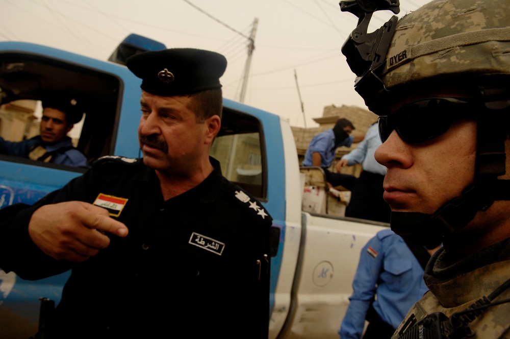 Iraqi Police Distribute School Supplies to children in Mosul, Iraq