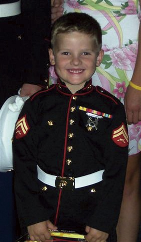 Posing in uniform