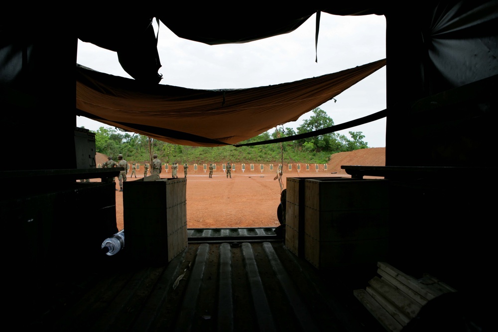 Benin, U.S. service members trade, fire weapons