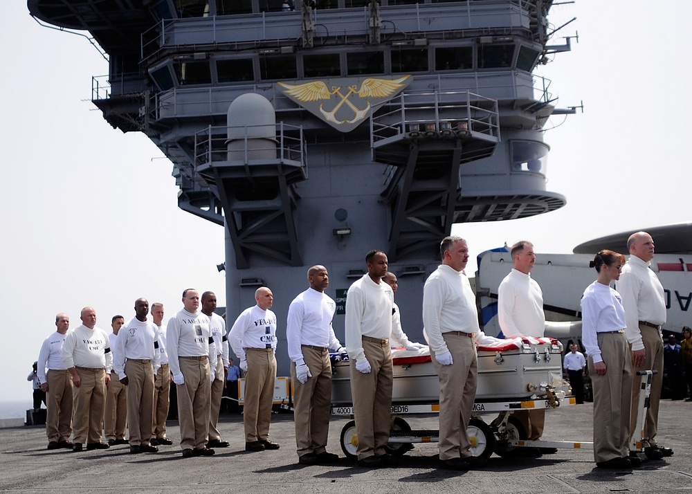 Departure Ceremony on USS Dwight D. Eisenhower