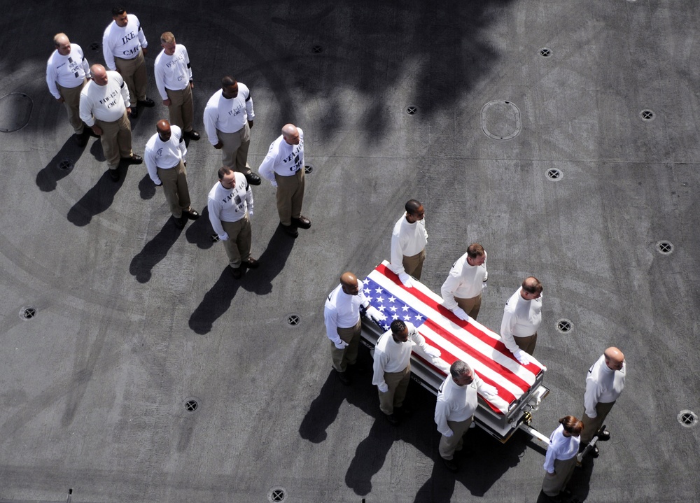 Departure Ceremony on USS Dwight D. Eisenhower