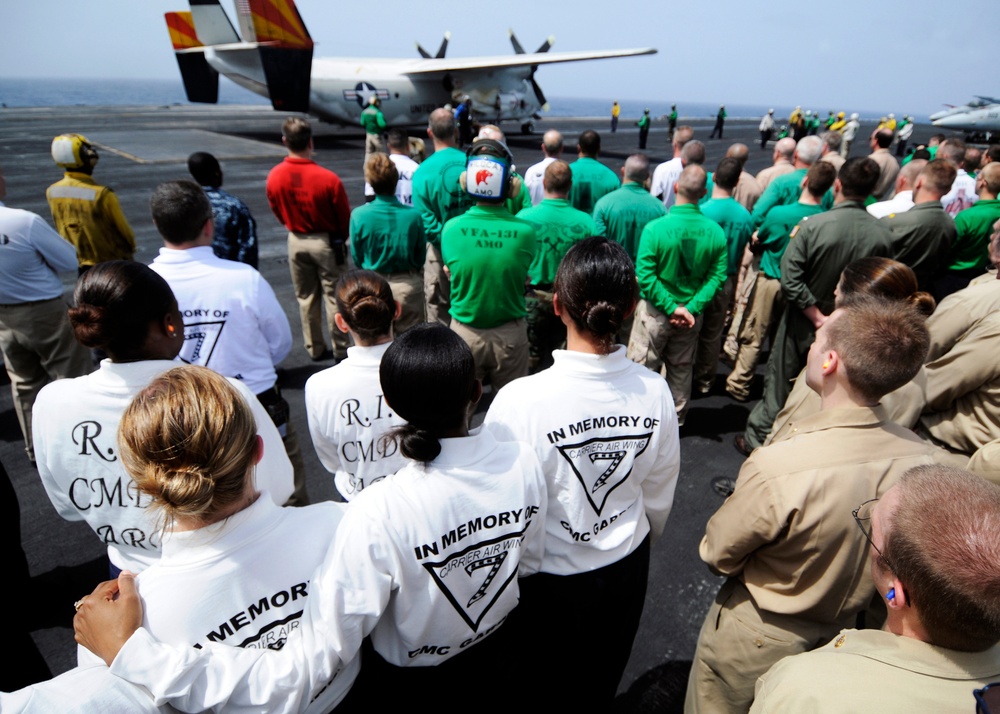 Departure Ceremony on USS Dwight D. Eisenhower