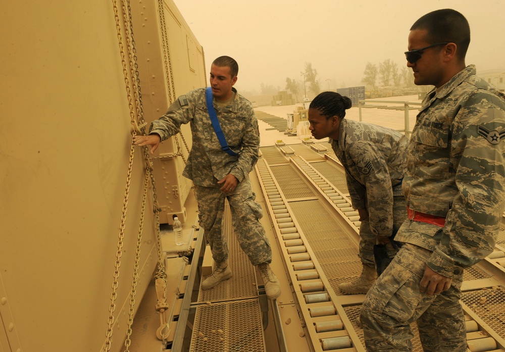 Airmen take reins on Army cargo movement mission