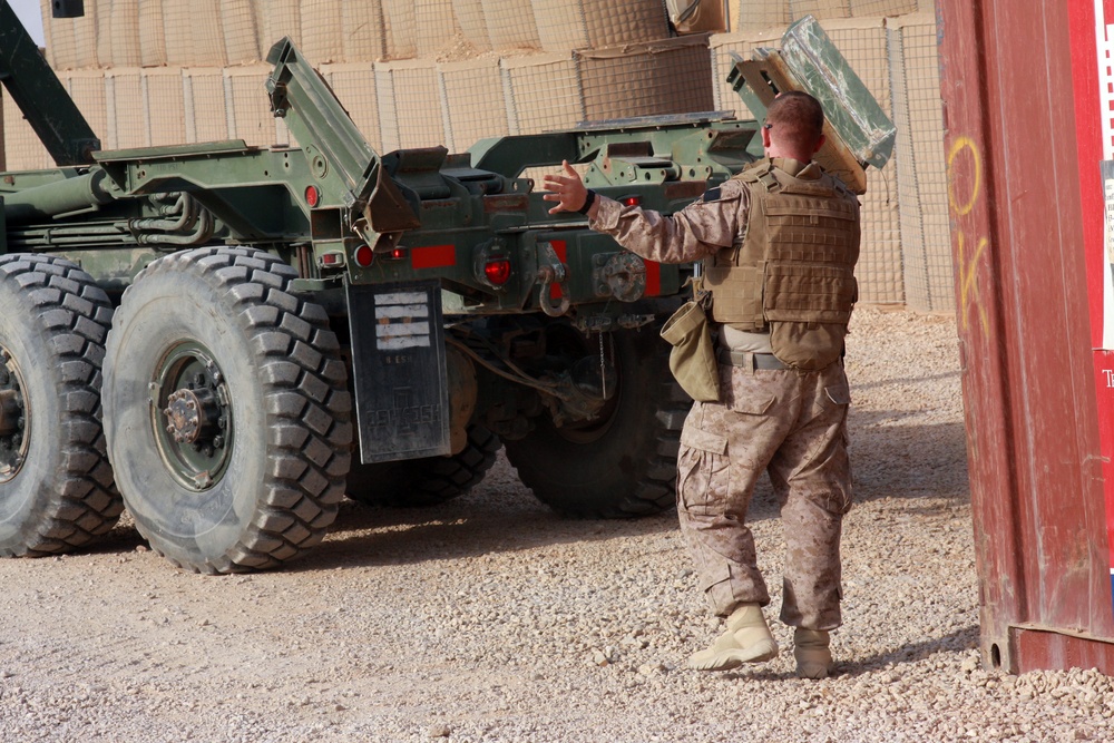 Marines begin to close down Camp Gannon, Iraq