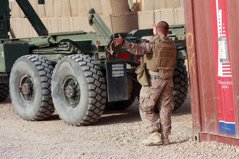 Marines begin to close down Camp Gannon, Iraq