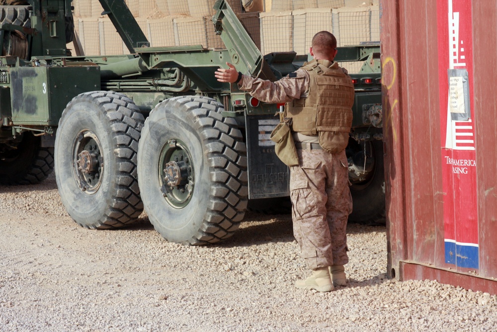 Marines begin to close down Camp Gannon, Iraq