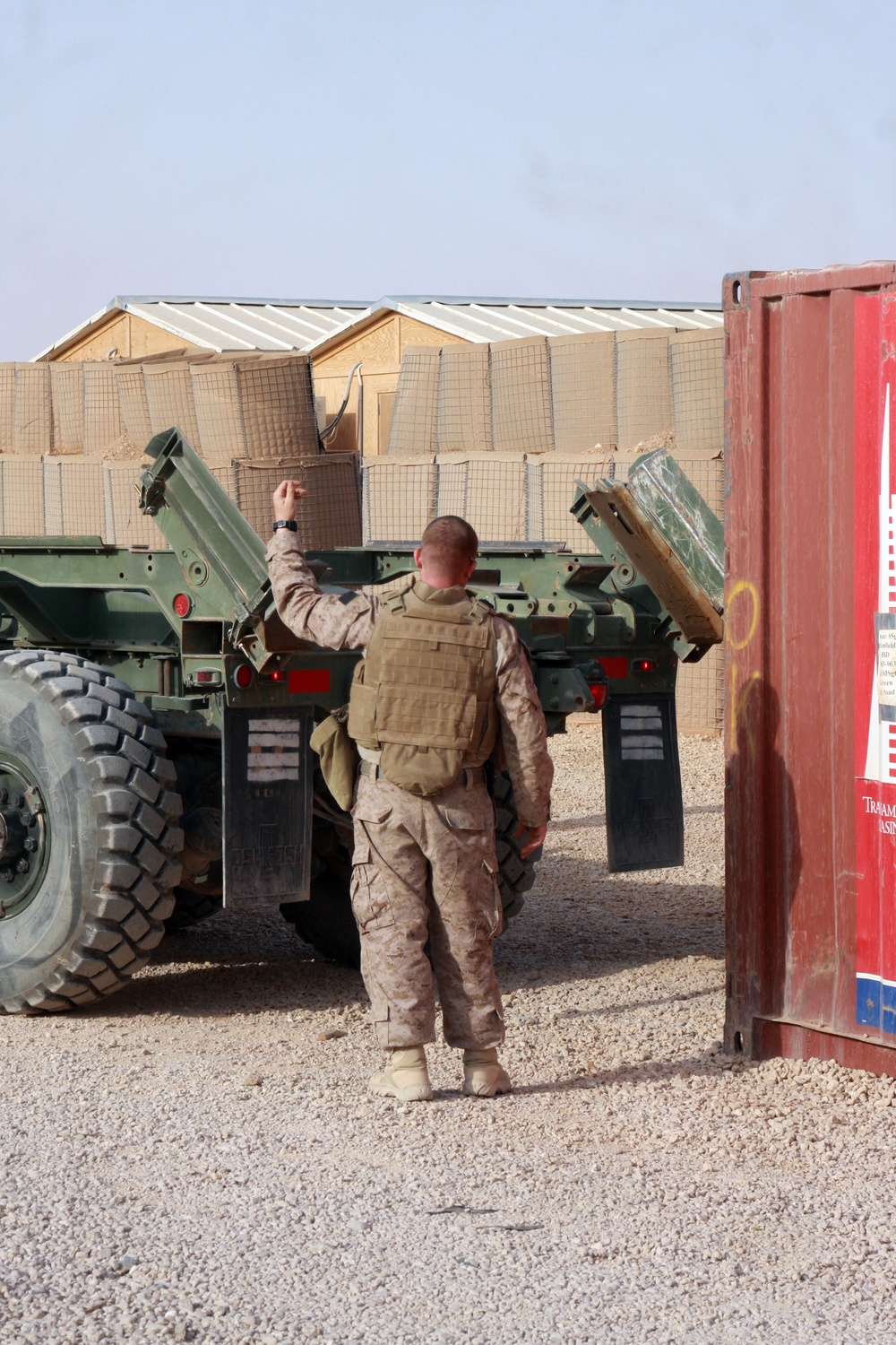 Marines begin to close down Camp Gannon, Iraq