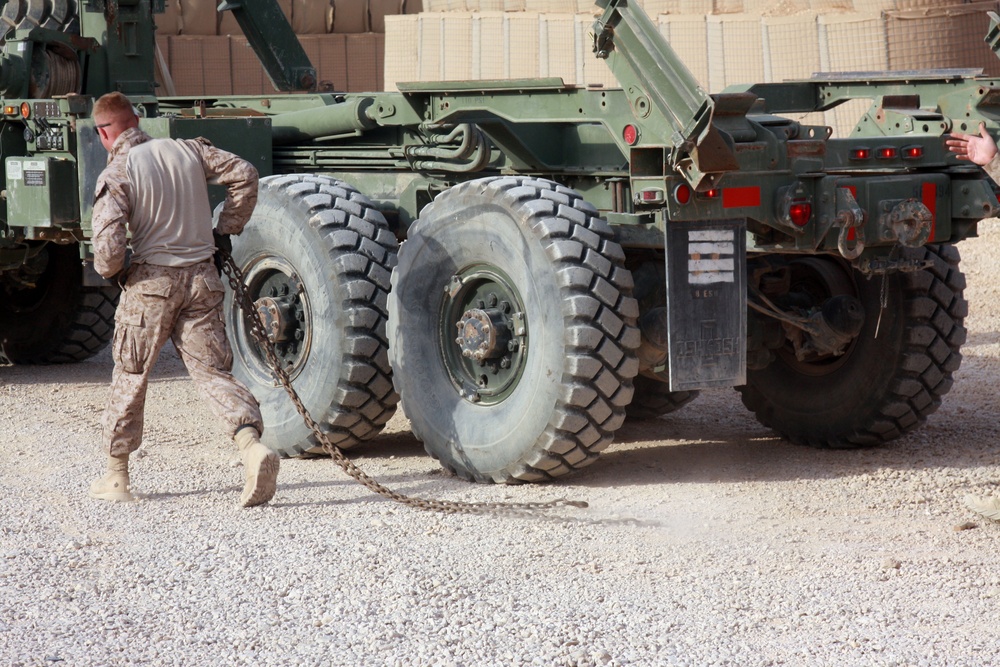 Marines begin to close down Camp Gannon, Iraq