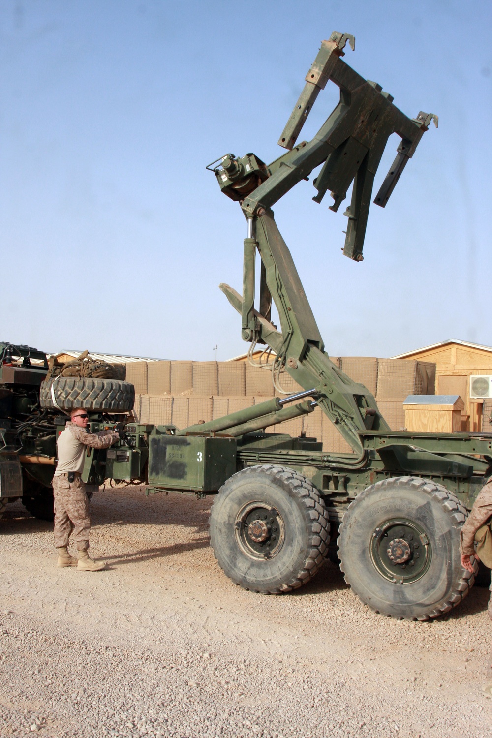 Marines begin to close down Camp Gannon, Iraq