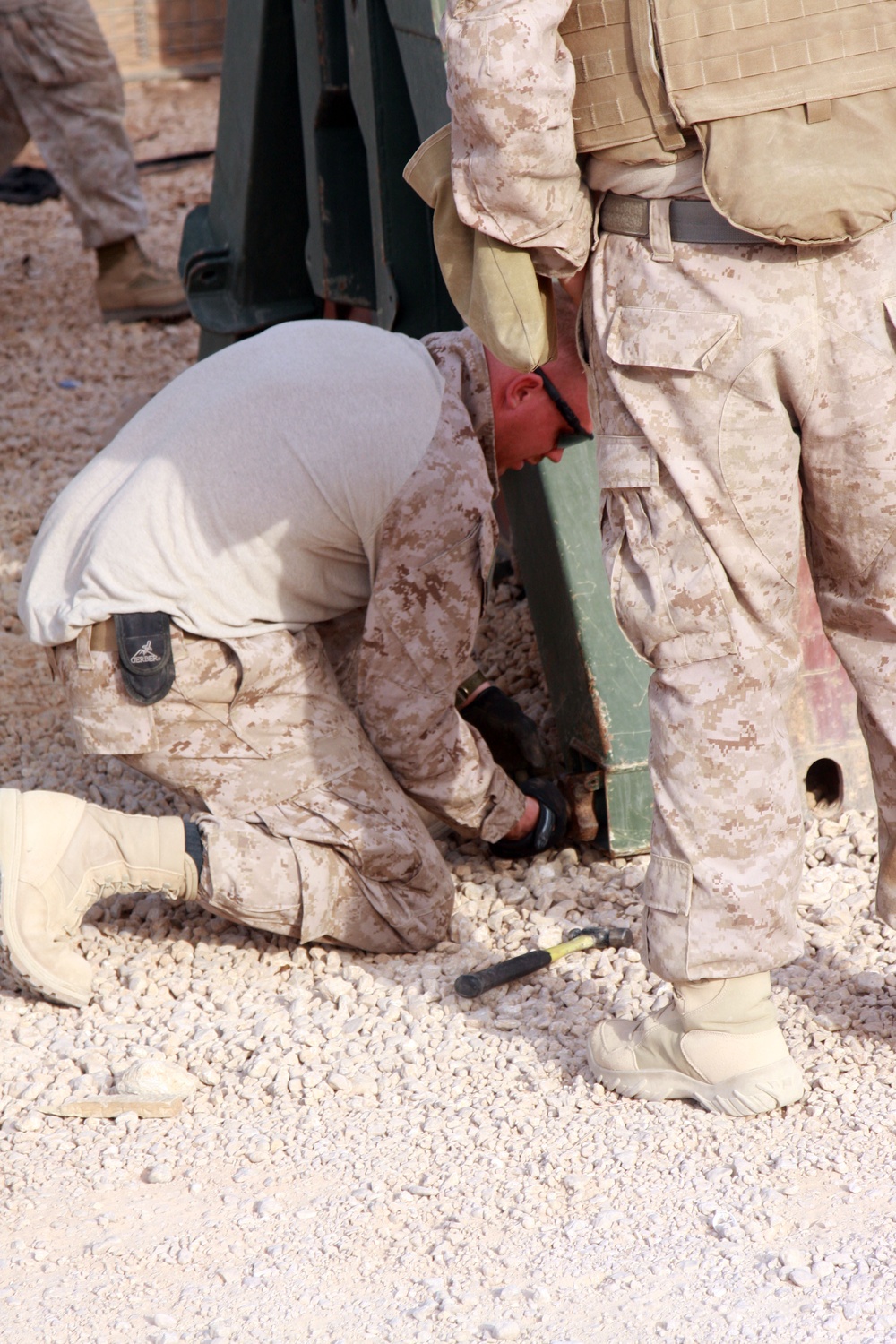 Marines begin to close down Camp Gannon, Iraq