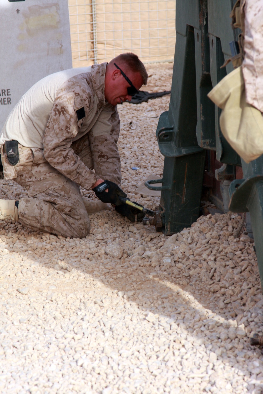 Marines begin to close down Camp Gannon, Iraq