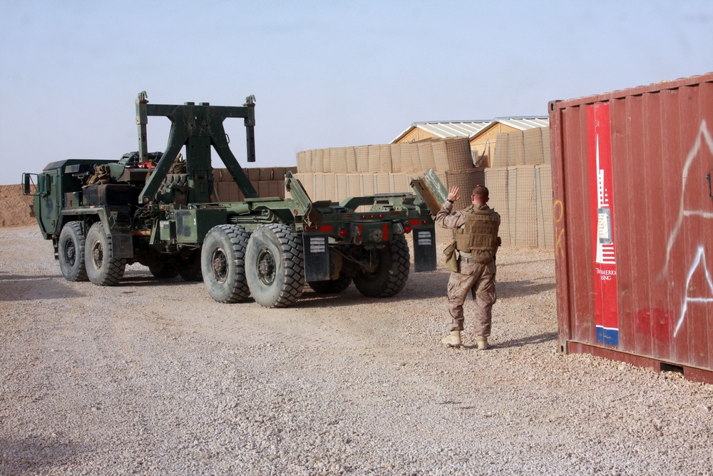 Marines begin to close down Camp Gannon, Iraq